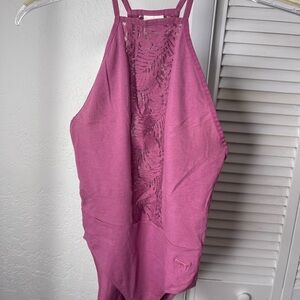 PINK Victoria's Secret Fuchsia Lace Top